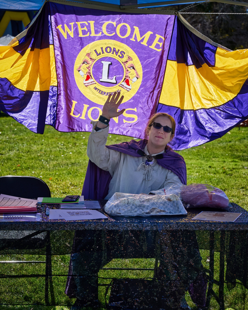 Welcoming patrons to the Ely Ren Faire & Pumpkin Fest